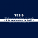 Jurisprudencias y Tesis Aisladas publicadas el 4 de septiembre de 2020